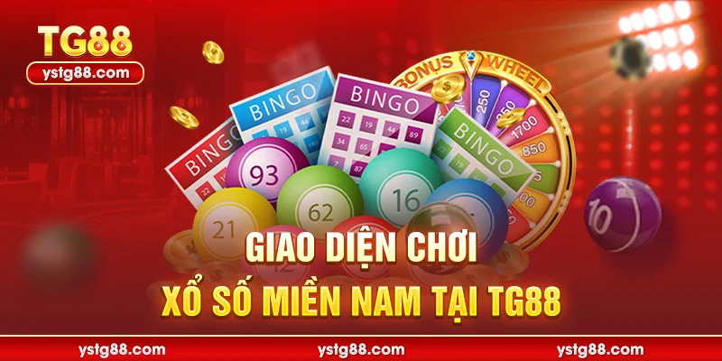 Giao diện chơi xổ số miền nam tại TG88